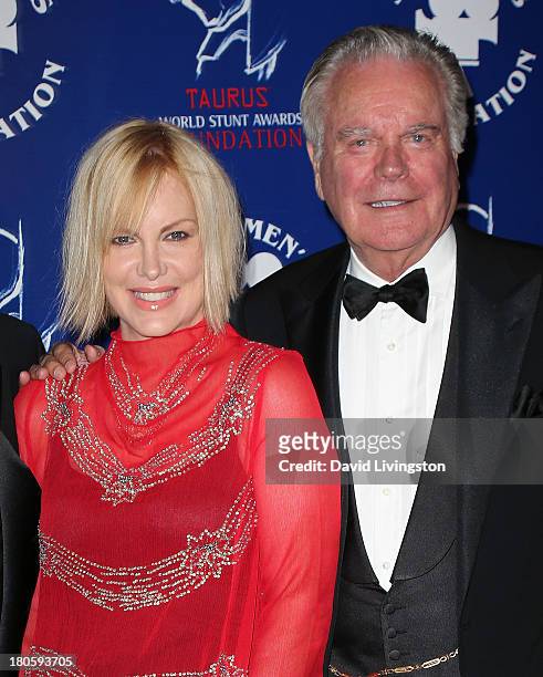 Personality Katie Wagner and father actor Robert Wagner attend the Stuntmen's Association of Motion Pictures 52nd Annual Awards Dinner to benefit the...