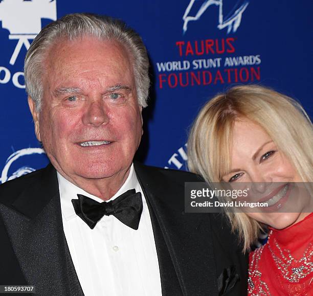 Actor Robert Wagner and daughter TV personality Katie Wagner attend the Stuntmen's Association of Motion Pictures 52nd Annual Awards Dinner to...