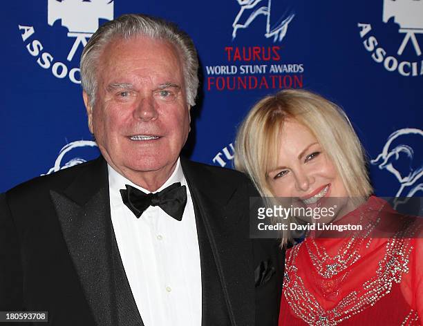 Actor Robert Wagner and daughter TV personality Katie Wagner attend the Stuntmen's Association of Motion Pictures 52nd Annual Awards Dinner to...