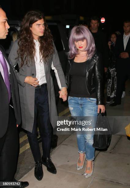 Matthew Mosshart and Kelly Osbourne attend the W Magazine September issue party at The London EDITION hotel on September 14, 2013 in London, England.