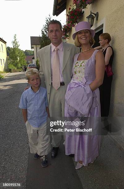 Andreas Köpke , Ehefrau Birgit Köpke, Sohn Pascal Köpke, Hochzeit Sportreporter Waldemar Hartmann mit Petra Pöllmann, Starnberg, "St.-Josef-Kirche",...