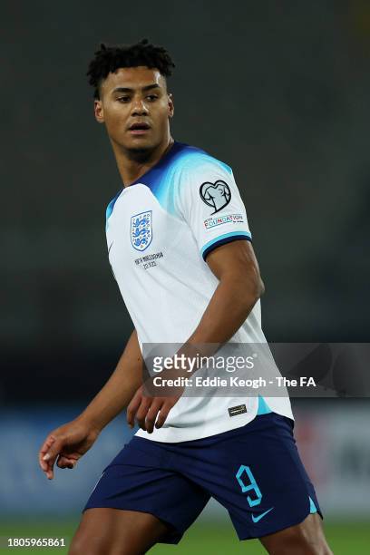 Ollie Watkins of England looks on during the UEFA EURO 2024 European qualifier match between North Macedonia and England at National Arena Todor...