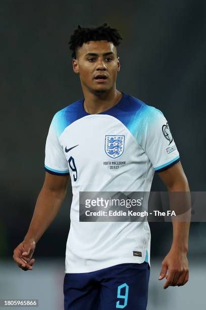 Ollie Watkins of England looks on during the UEFA EURO 2024 European qualifier match between North Macedonia and England at National Arena Todor...