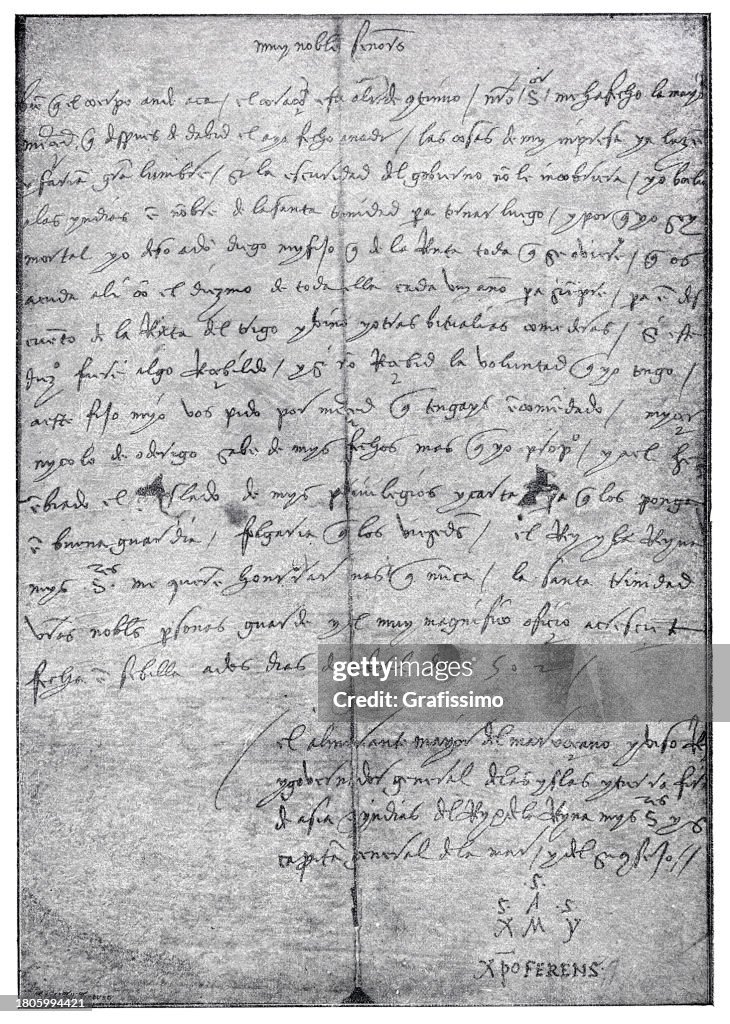 Script Columbus Letter From Columbus High-Res Vector Graphic - Getty Images