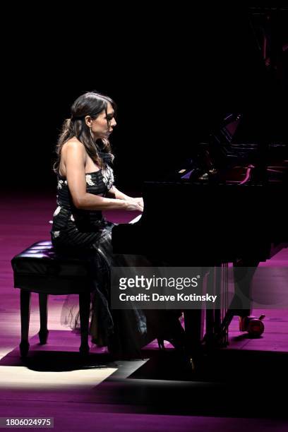 Lara Downes performs onstage at Lincoln Center's Fall Gala honoring James G. Dinan at David Geffen Hall on November 20, 2023 in New York City.