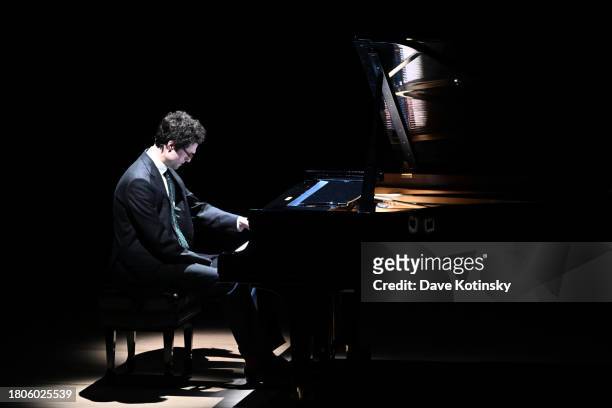 Timo Andres performs onstage at Lincoln Center's Fall Gala honoring James G. Dinan at David Geffen Hall on November 20, 2023 in New York City.