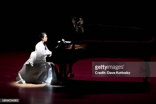 Maki Namekawa performs onstage at Lincoln Center's Fall Gala honoring James G. Dinan at David Geffen Hall on November 20, 2023 in New York City.