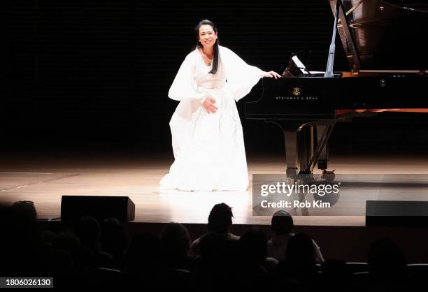 Maki Namekawa appears onstage at Lincoln Center's Fall Gala honoring James G. Dinan at David Geffen Hall on November 20, 2023 in New York City.