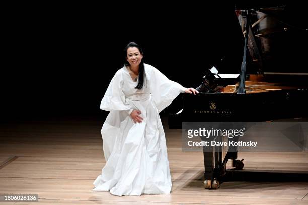 Maki Namekawa appears onstage at Lincoln Center's Fall Gala honoring James G. Dinan at David Geffen Hall on November 20, 2023 in New York City.