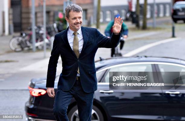 Crown Prince Frederik of Denmark arrives to attend the third edition of the Carbon Capture, Utilisation and Storage Forum organised by the European...