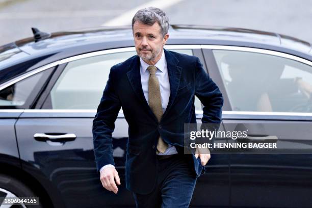 Crown Prince Frederik of Denmark arrives to attend the third edition of the Carbon Capture, Utilisation and Storage Forum organised by the European...