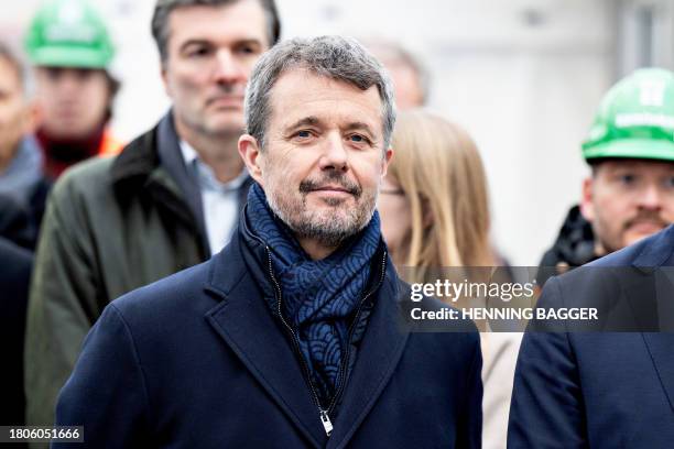 Crown Prince Frederik of Denmark attends the inauguration of Aalborg Portland's pilot plant for CO2 capture on the sidelines of the Carbon Capture,...