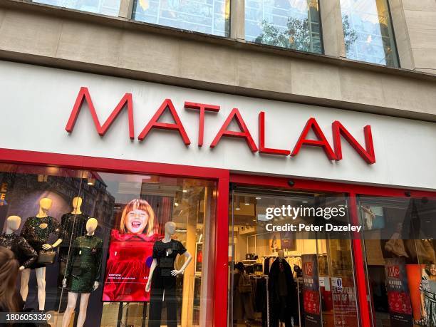 Matalan Store Sign, on building exterior Oxford Street Building Exterior External Store Sign England.