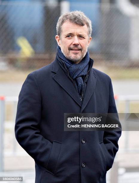 Crown Prince Frederik of Denmark visits Aalborg University's pilot plant for Power to X at Aalborg Harbor, on the sidelines of the Carbon Capture,...