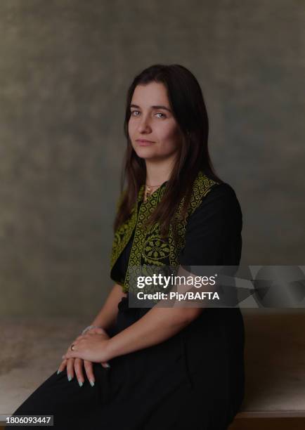 Journalist, filmmaker and activist Waad Al-Kateab is photographed for BAFTA on October 11, 2023 in London, England.