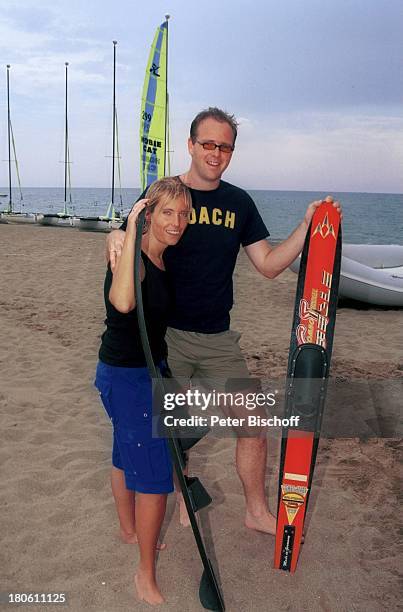 Nadine Spruß, Sascha Heuser Ehemann, Mann, Urlaub, Belek/Türkei, , "Club Aldiana", Wasserski, Sport, Strand, Sonnenbrille, ;