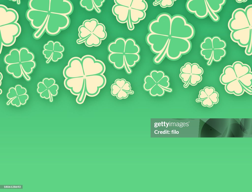 St. Patrick's Day Shamrock Green Frame Background