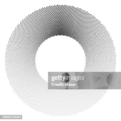A circular array of black dots creates a three-dimensional illusion on a white background. A circular array of black dots creates a three-dimensional illusion on a white background.