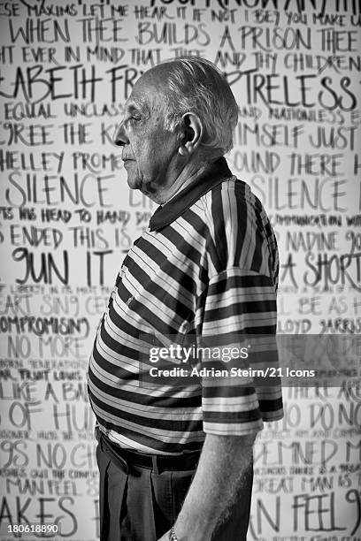 In a previously unreleased portrait, 'Life Sentence', Ahmed Kathrada is pictured in November 2011 at his home in Johannesburg as part of photographer...