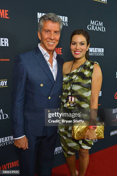 Ring announcer Michael Buffer and his wife Christine Buffer arrive at the MGM Grand Garden Arena for the Floyd Mayweather Jr. Vs. Canelo Alvarez...