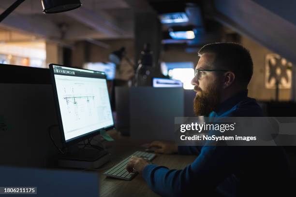 Computer Work Gi 266 Desk Behind Computer Person Drawing Stock Photos, High-Res Pictures ...