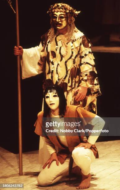 The Oresteia by Aeschylus, adapted by Tony Harrison. Dress rehearsal at the National Olivier Theatre in London, circa November 1981. The Oresteia is...