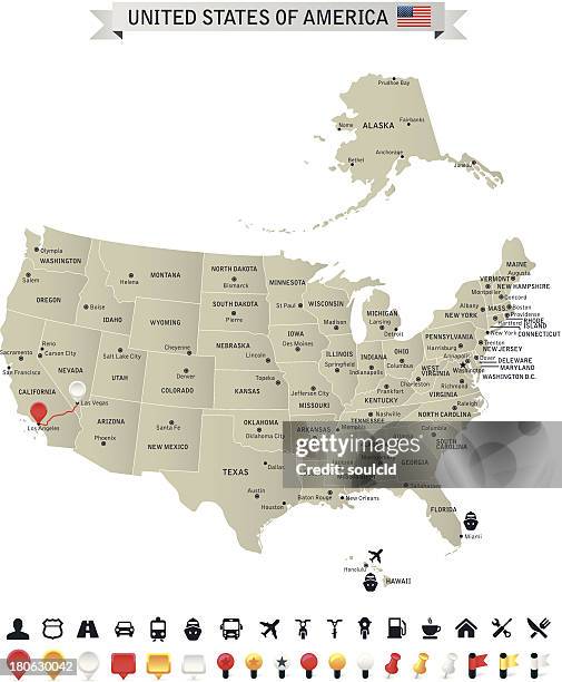 united states of america - nashville map stock illustrations