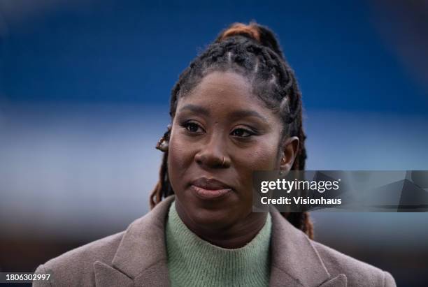 Television pundit and former England international Anita Asante prior to the Barclays Women´s Super League match between Chelsea FC and Liverpool FC...