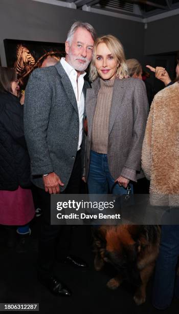 Tim Jefferies and Sarah Woodhead attend a private view of Mario Testino's new exhibition 'Gone Wild' at Hamiltons Gallery on November 21, 2023 in...