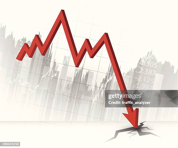 illustrations, cliparts, dessins animés et icônes de marché boursier tableau - vers le bas