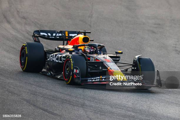 Max Verstappen of Red Bull Racing during Formula 1 Abu Dhabi Grand Prix at Yas Marina Circuit on November 26, 2023 in Abu Dhabi, United Arab Emirates.