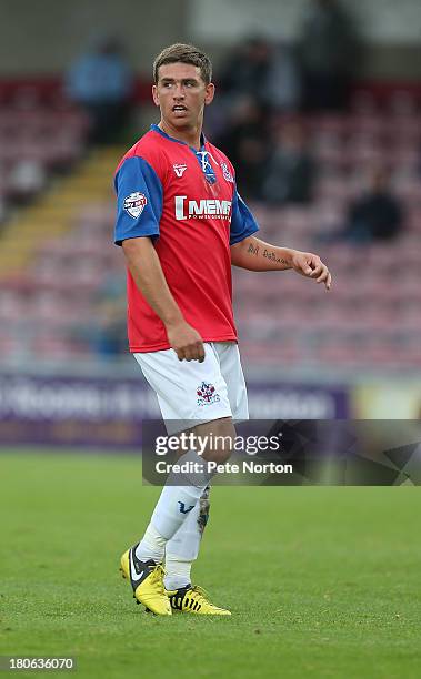 Cody McDonald of Gillingham in action during the Sky Bet League One match between Coventry City and Gillingham at Sixfields Stadium on September 15,...