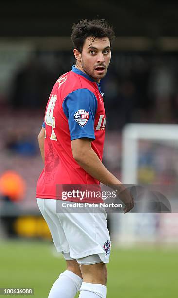 Charlie Allen of Gillingham in action during the Sky Bet League One match between Coventry City and Gillingham at Sixfields Stadium on September 15,...