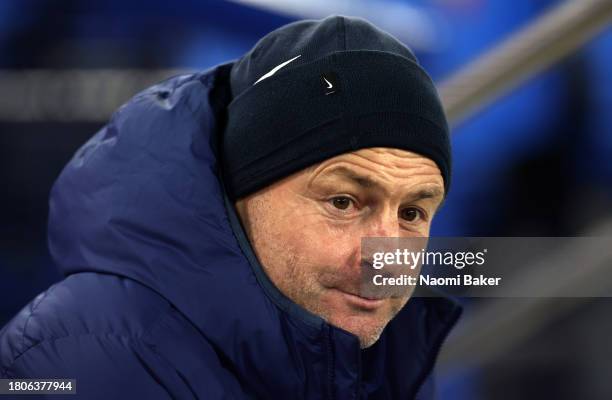 Lee Carsley, Head Coach of England, looks on prior to the UEFA U21 Euro 2025 Qualifier match between England and Northern Ireland at Goodison Park on...