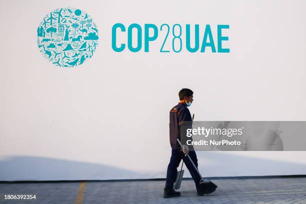 Logo of COP28 UAE, the 28th Conference of the Parties to the United Nations Framework Convention on Climate Change, which takes place on 30 November...