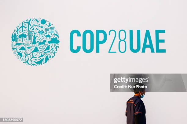 Logo of COP28 UAE, the 28th Conference of the Parties to the United Nations Framework Convention on Climate Change, which takes place on 30 November...