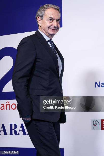 Jose Luis Rodriguez Zapatero attends the 25th Anniversary of the "La Razón" Newspaper at La Razón HQ on November 21, 2023 in Madrid, Spain.
