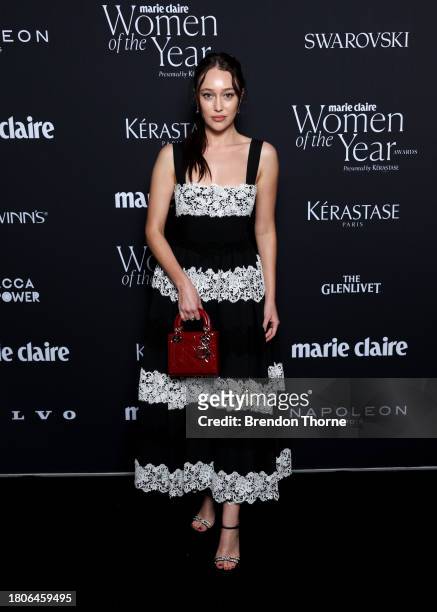 Alycia Debnam-Carey attends the Marie Claire Women of the Year Awards 2023 at Museum of Contemporary Art on November 21, 2023 in Sydney, Australia.