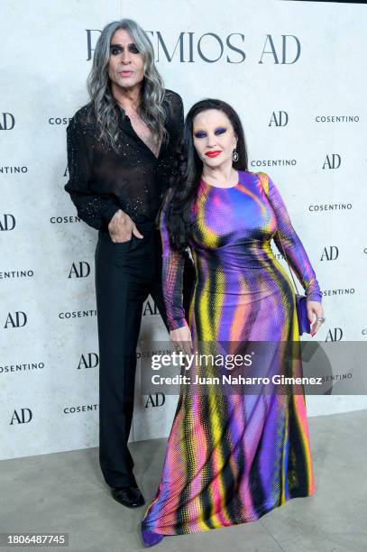 Mario Vaquerizo and Olvido Gara attend 'Premios AD' photocall at Centro Cultural Daoiz y Velarde on November 21, 2023 in Madrid, Spain.