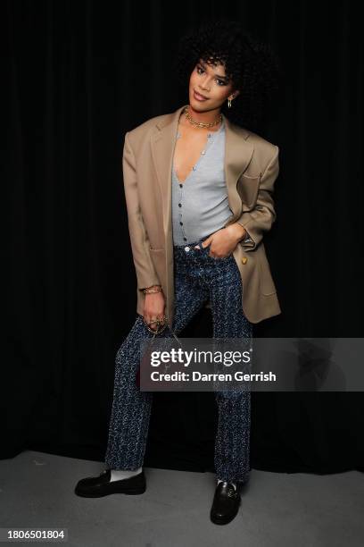 Yasmin Finney attends a special private view of Gucci Cosmos and intimate panel talk hosted by Afua Hirsch in conversation with Ronan McKenzie, Molly...