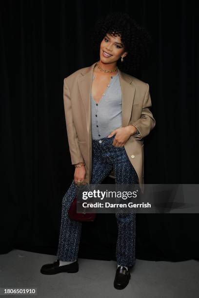 Yasmin Finney attends a special private view of Gucci Cosmos and intimate panel talk hosted by Afua Hirsch in conversation with Ronan McKenzie, Molly...