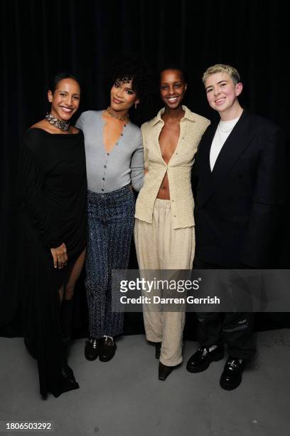 Afua Hirsch, Yasmin Finney, Ronan McKenzie and Molly Manning Walker attend a special private view of Gucci Cosmos and intimate panel talk hosted by...