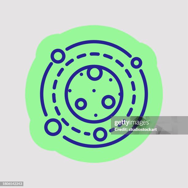 planet thin line icon. editable stroke - outer space logo stock illustrations