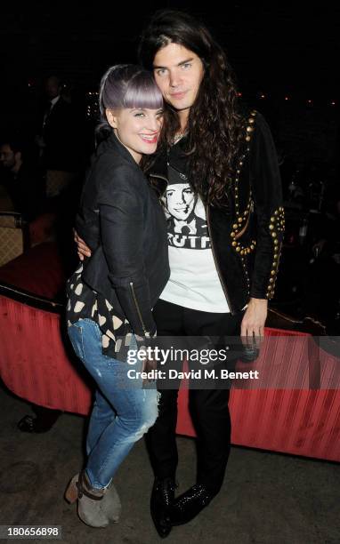Kelly Osbourne and Matthew Mosshart attend a party hosted by Equipment celebrating the release of "Paris Spleen: The Kills Live At L'Olympia" during...