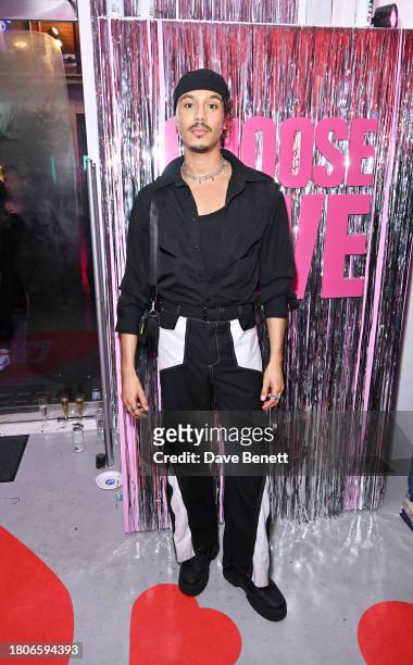 Andro Cowperthwaite attends the opening of the 2023 Choose Love pop-up shop for Help Refugees on Carnaby Street on November 21, 2023 in London,...