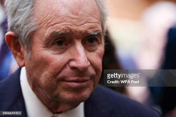 Of Blackstone Stephen A. Schwarzman attends a reception at Buckingham Palace to mark the conclusion of the Global Investment Summit on November 27,...