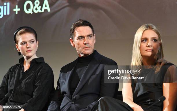 Rose Leslie, Dougray Scott and Romola Garai attend a screening of new BBC Drama "Vigil" Series 2 at BFI Southbank on November 27, 2023 in London,...