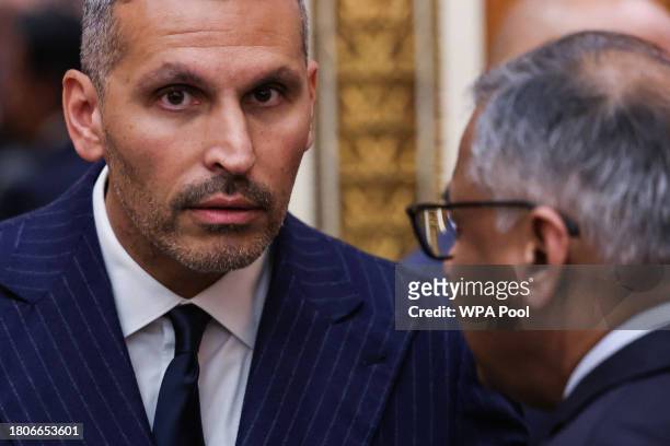 Chairman of Manchester City Khaldoon Al Mubarak attends a reception at Buckingham Palace to mark the conclusion of the Global Investment Summit on...