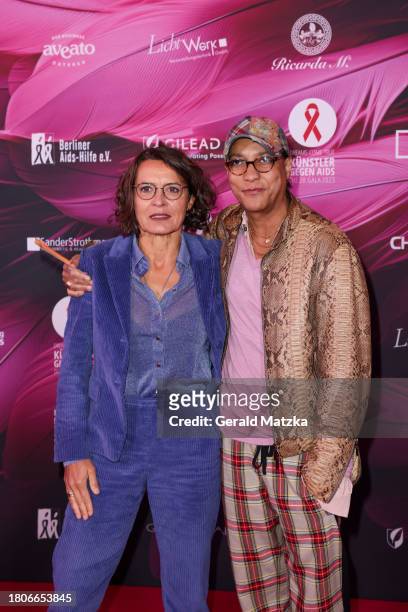 Ulrike Folkerts and Katharina Schnitzler attend the "Künstler Gegen Aids" Charity Gala at Theater des Westens on November 27, 2023 in Berlin, Germany.