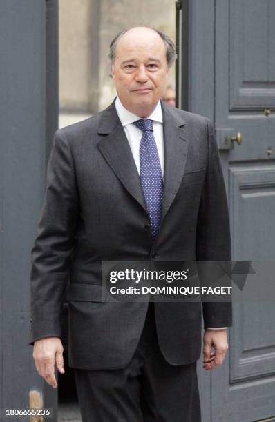 Head of the Leftwing radical party Jean-Michel Baylet is seen after a meeting with French president-elect Nicolas Sarkozy, 15 May 2007 in Paris....